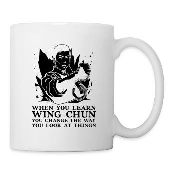 Quand vous apprenez Wing Chun Kung Fu Combat Fighter - Mug blanc - blanc - Droite