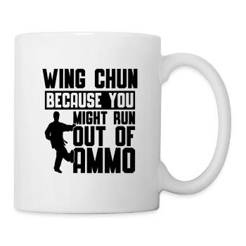 Wing Chun parce que vous pourriez exécuter un combat de combattant - Mug blanc - blanc - Droite