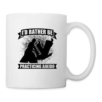 I'd Rather Be Practicing Aikido Martial Samurai - Mug - white - Right