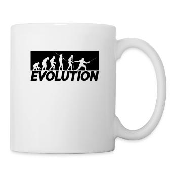 Evolution Fencing Duel Swordplay Loves Foil Fencer - Mug - white - Right