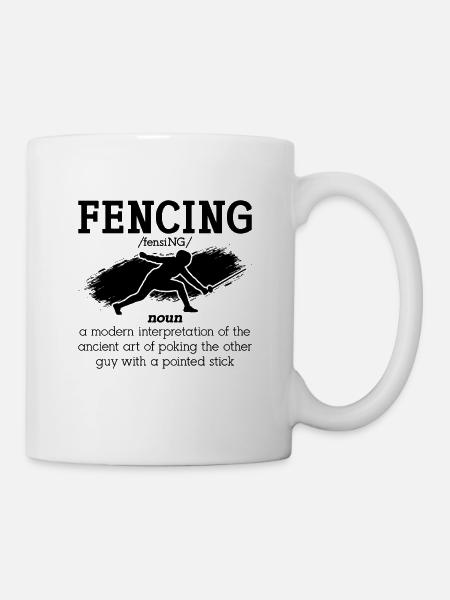 Modern Interpretation Of Fencing Sword Duel Fencer - Tasse - Weiß
