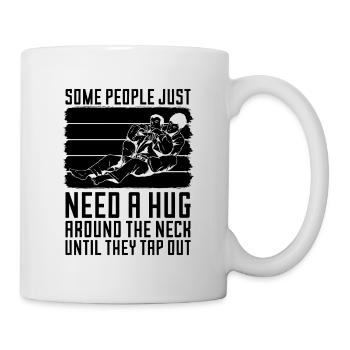 Jiu Jitsu Some People Just Need A Hug Fighter - Mug - white - Right