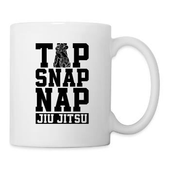 Tap Snap Nap Jiu Jitsu Combat Fighting Fighter - Tasse - Weiß - Rechts
