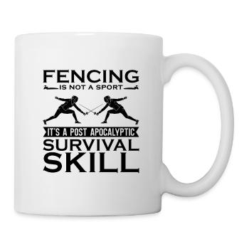 Fencing Is Not A Sport It's Sword Epee Duel Fencer - Tasse - Weiß - Rechts