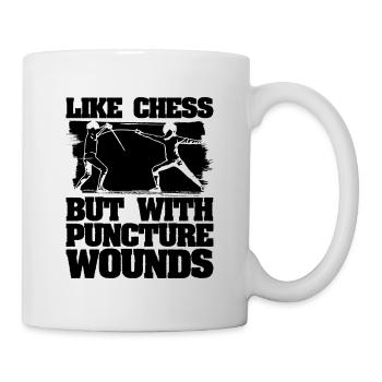 Like Chess But With Fencing Swordsman Sport Fencer - Mug - white - Right