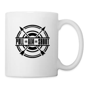 Pull Aim Shoot Archery Hunting Bowhunter Archer - Mug - white - Right