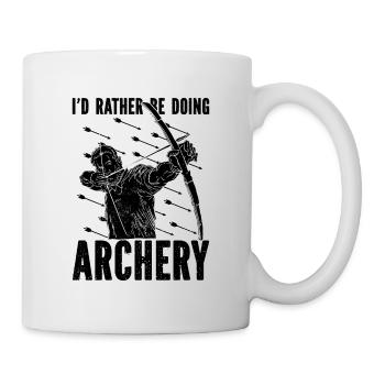 Id Rather Be Archery Arrow Hunting Crossbow Archer - Mug - white - Right