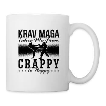 Krav Maga Takes Me From Black Belt Defense Fighter - Mug - white - Right