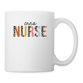 CRNA Krankenschwester Leopardenmuster Registrierte Krankenpflege - Tasse - Weiß - Rechts