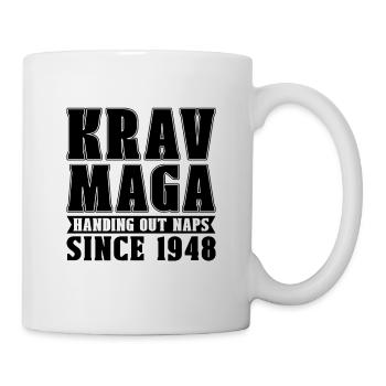 Krav Maga Handing Out Naps Since Military Fighter - Mug - white - Right
