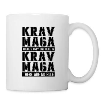 Krav Maga There's Only One Black Belt MMA Fighter - Mug - white - Right