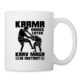 Karma Comes Later Krav Maga Combat Instant Fighter - Mug - white - Right