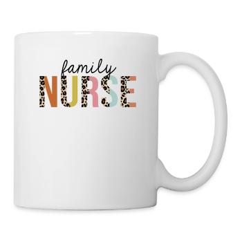 Family Nurse Leopard Print Registered RN Nursing - Mug - white - Right