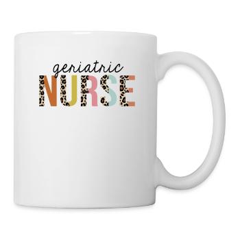 Geriatric Nurse Leopard Print Registered RN - Mug - white - Right