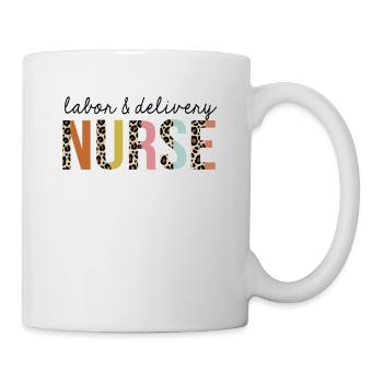 Travail-&-Accouchement Infirmière Leopard Print Registered - Mug blanc - blanc - Droite
