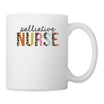 Infirmière en soins palliatifs Leopard Print Infirmière autorisée - Mug blanc - blanc - Droite