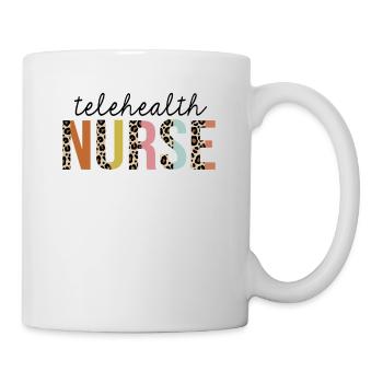 Telehealth Nurse Leopard Print Registered RN - Mug - white - Right
