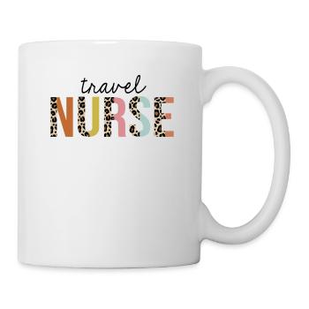 Infirmière de voyage Leopard Imprimer infirmière autorisée - Mug blanc - blanc - Droite