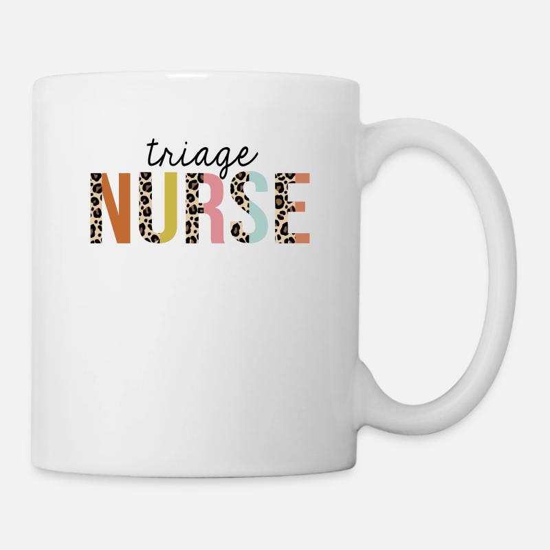Triage Nurse Leopard Print Registered RN Nursing - Tasse - Weiß