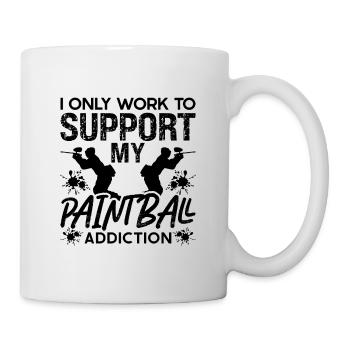 I Only Work To Paintball Splatter Paintball Player - Tasse - Weiß - Rechts
