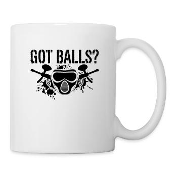 Got Balls Paintball Pistolet à air comprimé Sport Joueur de paintball - Mug blanc - blanc - Droite