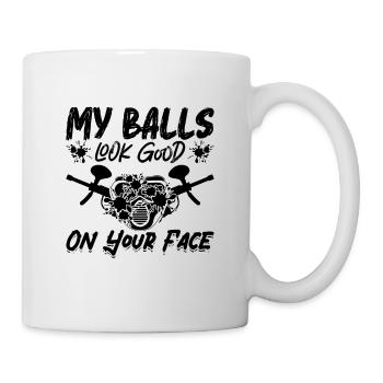 My Balls Look Paintball Splatter Paintball Player - Tasse - Weiß - Rechts