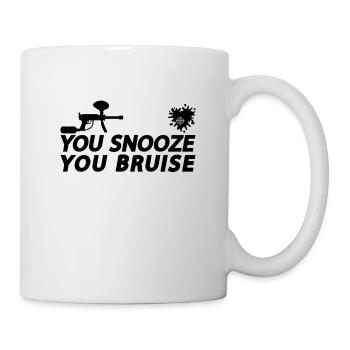 You Snooze You Paintball Splatter Paintball Player - Tasse - Weiß - Rechts