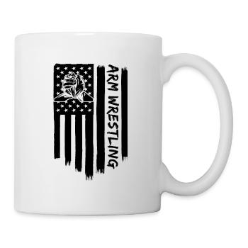 Bras de fer Bras Muscle Sport Passionné Lutteur - Mug blanc - blanc - Droite