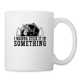 I want to Stick In Bowhunting Arrow Target Bowhunter - Mug - white - Right
