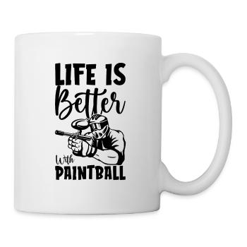 La vie est meilleure avec Paintball Paintballing Player - Mug blanc - blanc - Droite