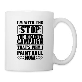I'm With Stop Violence Now Paintball Airgun Player - Mug - white - Right