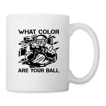 De quelle couleur sont Paintball Splatter Paintball Paintball Player - Mug blanc - blanc - Droite