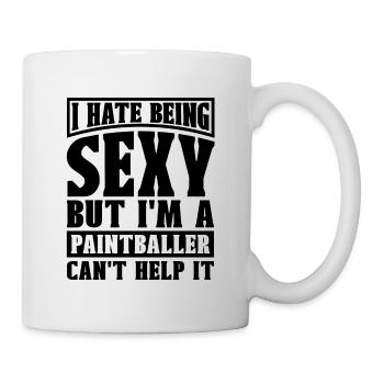 Je déteste être sexy Paintball Airgun Shooting Player - Mug blanc - blanc - Droite