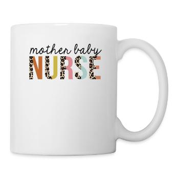 Mother-Baby Nurse Leopard Print Registered RN - Mug - white - Right