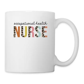 Arbeitsmedizinische Krankenschwester Leopardenprint - Tasse - Weiß - Rechts