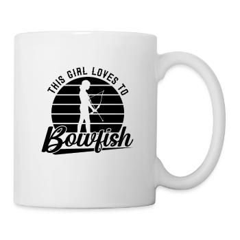 This Girl Loves Retro Bowfishing Hunting Bowfisher - Mug - white - Right