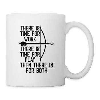 There Is Time For Bowhunting Bow Target Bowhunter - Mug - white - Right
