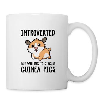 Introverted But Willing To Discuss Guinea Pigs Ani - Tasse - Weiß - Rechts