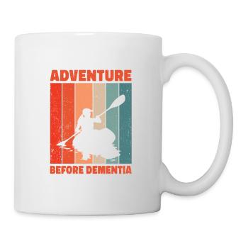 Adventure Before Dementia Kayaking Canoeing Rowing - Tasse - Weiß - Rechts