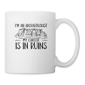 Je suis un archéologue archéologue de fouilles fossiles - Mug blanc - blanc - Droite