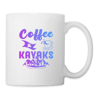 Coffee And Kayaks Kayaking Rowing Rower Canoe Padd - Tasse - Weiß - Rechts