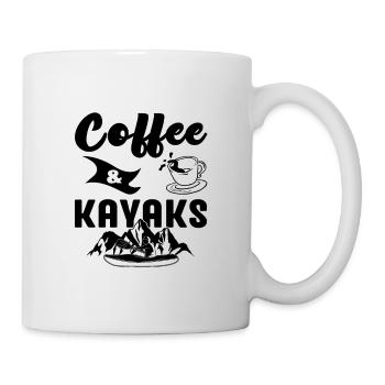 Coffee And Kayaks Kayaking Rowing Rower Canoe Padd - Tasse - Weiß - Rechts