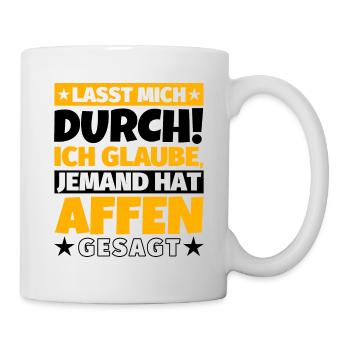 Affen - Tasse - Weiß - Rechts