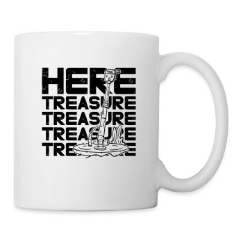 Here Treasure Metal Detecting Detector Detectorist - Tasse - Weiß - Rechts