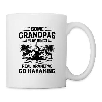 Some Grandpas Play Bingo Real Grandpas Go Kayaking - Tasse - Weiß - Rechts
