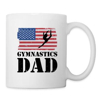 Dad Father Graphic Gymnast Gymnastics Acrobat Acro - Tasse - Weiß - Rechts