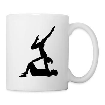 Retro Graphic Gymnast Gymnastics Acrobat Acrobatic - Tasse - Weiß - Rechts