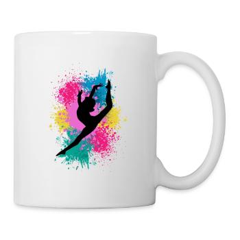Retro Graphic Gymnast Gymnastics Acrobat Acrobatic - Tasse - Weiß - Rechts