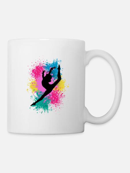 Retro Graphic Gymnast Gymnastics Acrobat Acrobatic - Tasse - Weiß