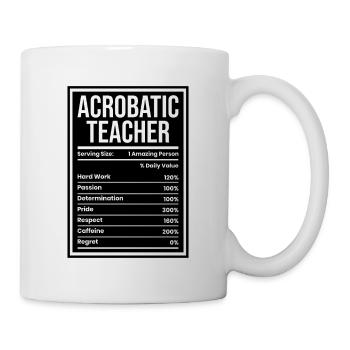 Acrobatics Teacher Serving Size Acrobat Gymnastics - Tasse - Weiß - Rechts